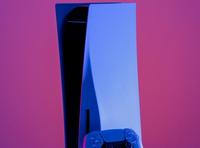 black and silver electronic device